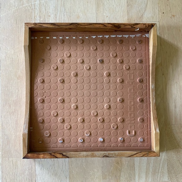 Armenian pottery Jerusalem. Clay tile trivet in a wooden case - Picture 5 of 7